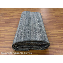 Load image into Gallery viewer, 10&#39;x13&#39;10&quot; Arsenic Gray, Hand Knotted, Kohinoor Herat Small Geometric Repetitive Design, 100% Plush Wool, Oriental Rug FWR476754