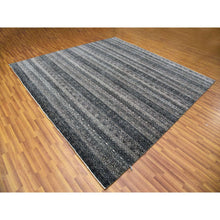 Load image into Gallery viewer, 10&#39;x10&#39; Arsenic Gray, 100% Plush Wool, Hand Knotted, Kohinoor Herat Small Geometric Repetitive Design, Square Oriental Rug FWR476760