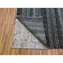 Load image into Gallery viewer, 10&#39;x10&#39; Arsenic Gray, 100% Plush Wool, Hand Knotted, Kohinoor Herat Small Geometric Repetitive Design, Square Oriental Rug FWR476760
