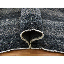 Load image into Gallery viewer, 10&#39;x10&#39; Arsenic Gray, 100% Plush Wool, Hand Knotted, Kohinoor Herat Small Geometric Repetitive Design, Square Oriental Rug FWR476760