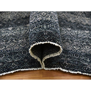 10'x10' Arsenic Gray, 100% Plush Wool, Hand Knotted, Kohinoor Herat Small Geometric Repetitive Design, Square Oriental Rug FWR476760