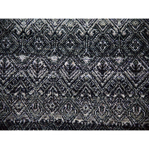 10'x10' Arsenic Gray, 100% Plush Wool, Hand Knotted, Kohinoor Herat Small Geometric Repetitive Design, Square Oriental Rug FWR476760