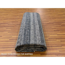 Load image into Gallery viewer, 10&#39;x10&#39; Arsenic Gray, 100% Plush Wool, Hand Knotted, Kohinoor Herat Small Geometric Repetitive Design, Square Oriental Rug FWR476760
