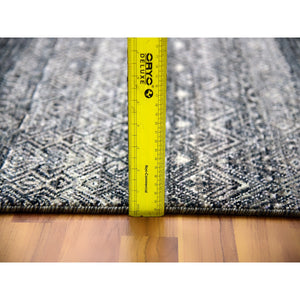 10'x10' Arsenic Gray, 100% Plush Wool, Hand Knotted, Kohinoor Herat Small Geometric Repetitive Design, Square Oriental Rug FWR476760