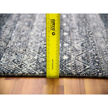 Load image into Gallery viewer, 10&#39;x10&#39; Arsenic Gray, 100% Plush Wool, Hand Knotted, Kohinoor Herat Small Geometric Repetitive Design, Square Oriental Rug FWR476760