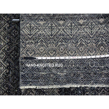 Load image into Gallery viewer, 10&#39;x10&#39; Arsenic Gray, 100% Plush Wool, Hand Knotted, Kohinoor Herat Small Geometric Repetitive Design, Square Oriental Rug FWR476760