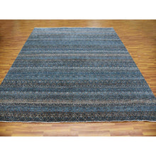 Load image into Gallery viewer, 10&#39;1&quot;x10&#39;1&quot; Yale Blue, Hand Knotted, Kohinoor Herat Small Geometric Repetitive Design, 100% Plush Wool, Square Oriental Rug FWR476772