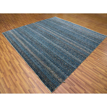 Load image into Gallery viewer, 10&#39;1&quot;x10&#39;1&quot; Yale Blue, Hand Knotted, Kohinoor Herat Small Geometric Repetitive Design, 100% Plush Wool, Square Oriental Rug FWR476772