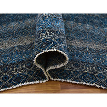 Load image into Gallery viewer, 10&#39;1&quot;x10&#39;1&quot; Yale Blue, Hand Knotted, Kohinoor Herat Small Geometric Repetitive Design, 100% Plush Wool, Square Oriental Rug FWR476772