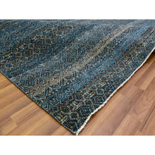Load image into Gallery viewer, 10&#39;1&quot;x10&#39;1&quot; Yale Blue, Hand Knotted, Kohinoor Herat Small Geometric Repetitive Design, 100% Plush Wool, Square Oriental Rug FWR476772