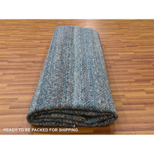 Load image into Gallery viewer, 10&#39;1&quot;x10&#39;1&quot; Yale Blue, Hand Knotted, Kohinoor Herat Small Geometric Repetitive Design, 100% Plush Wool, Square Oriental Rug FWR476772