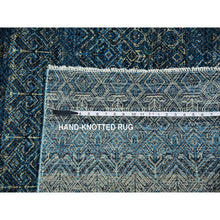 Load image into Gallery viewer, 10&#39;1&quot;x10&#39;1&quot; Yale Blue, Hand Knotted, Kohinoor Herat Small Geometric Repetitive Design, 100% Plush Wool, Square Oriental Rug FWR476772