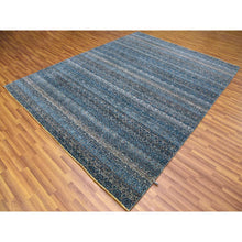 Load image into Gallery viewer, 8&#39;x10&#39; Yale Blue, Kohinoor Herat Small Geometric Repetitive Design, 100% Plush Wool, Hand Knotted, Oriental Rug FWR476778