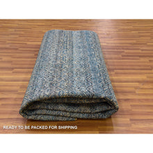 Load image into Gallery viewer, 8&#39;x10&#39; Yale Blue, Kohinoor Herat Small Geometric Repetitive Design, 100% Plush Wool, Hand Knotted, Oriental Rug FWR476778