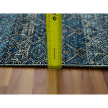 Load image into Gallery viewer, 8&#39;x10&#39; Yale Blue, Hand Knotted, Kohinoor Herat Small Geometric Repetitive Design, 100% Plush Wool, Oriental Rug FWR476784