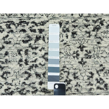 Load image into Gallery viewer, 8&#39;x9&#39;10&quot; Ghost White, Tone On Tone Design, Undyed 100% Wool, Hand Knotted, Mamluk Dynasty, Oriental Rug FWR476826