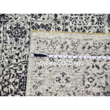 Load image into Gallery viewer, 8&#39;x9&#39;10&quot; Ghost White, Tone On Tone Design, Undyed 100% Wool, Hand Knotted, Mamluk Dynasty, Oriental Rug FWR476826