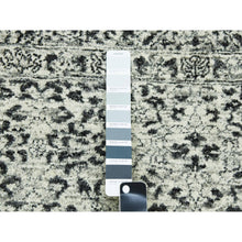 Load image into Gallery viewer, 8&#39;1&quot;x10&#39; Ghost White, Mamluk Dynasty, Tone On Tone Design, Undyed 100% Wool, Hand Knotted, Oriental Rug FWR476832