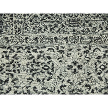 Load image into Gallery viewer, 8&#39;1&quot;x10&#39; Ghost White, Mamluk Dynasty, Tone On Tone Design, Undyed 100% Wool, Hand Knotted, Oriental Rug FWR476832