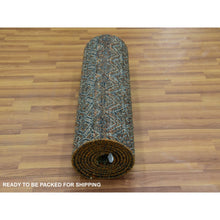 Load image into Gallery viewer, 2&#39;6&quot;x12&#39; Rust Brown, Hand Knotted, Kohinoor Herat Small Geometric Repetitive Design, 100% Plush Wool, Runner Oriental Rug FWR476922