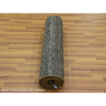 Load image into Gallery viewer, 2&#39;6&quot;x8&#39; Rust Brown, Hand Knotted, Kohinoor Herat Small Geometric Repetitive Design, 100% Plush Wool, Runner Oriental Rug FWR476952