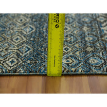 Load image into Gallery viewer, 2&#39;6&quot;x6&#39;1&quot; Yale Blue, 100% Plush Wool, Hand Knotted, Kohinoor Herat Small Geometric Repetitive Design, Runner Oriental Rug FWR476988