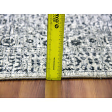 Load image into Gallery viewer, 2&#39;7&quot;x6&#39; Ghost White, Mamluk Dynasty, Tone On Tone Design, Undyed 100% Wool, Hand Knotted, Runner Oriental Rug FWR477012