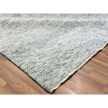 Load image into Gallery viewer, 14&#39;x18&#39; Rhino Gray, Tone On Tone, Hand Knotted, Modern Grass Design, Undyed Organic Wool, Oversized Oriental Rug FWR477060