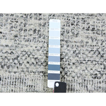 Load image into Gallery viewer, 3&#39;x5&#39;1&quot; Gainsboro Gray, Modern Tone on Tone Grass Design, Hand Knotted, Undyed Organic Wool, Oriental Rug FWR477144