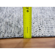 Load image into Gallery viewer, 3&#39;x5&#39;1&quot; Gainsboro Gray, Modern Tone on Tone Grass Design, Hand Knotted, Undyed Organic Wool, Oriental Rug FWR477144