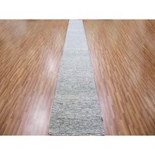 Load image into Gallery viewer, 2&#39;6&quot;x20&#39;5&quot; Harbor Gray, Organic Undyed Wool, Hand Knotted Modern Grass Design, Tone On Tone, Xl Runner Oriental Rug FWR477186