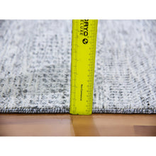 Load image into Gallery viewer, 2&#39;6&quot;x23&#39;4&quot; Gentle Gray, Modern Grass Design, Tone On Tone, Undyed 100% Wool, Hand Knotted, Xl Runner Oriental Rug FWR477192
