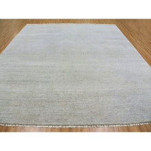 Load image into Gallery viewer, 12&#39;x12&#39;4&quot; Olive Gray, Hand Knotted, Tone On Tone, Modern Grass Design, Natural Undyed Wool, Square Oriental Rug FWR477246