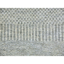 Load image into Gallery viewer, 12&#39;x12&#39;4&quot; Olive Gray, Hand Knotted, Tone On Tone, Modern Grass Design, Natural Undyed Wool, Square Oriental Rug FWR477246