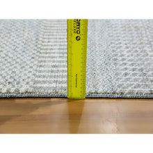 Load image into Gallery viewer, 12&#39;x12&#39;4&quot; Olive Gray, Hand Knotted, Tone On Tone, Modern Grass Design, Natural Undyed Wool, Square Oriental Rug FWR477246