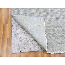 Load image into Gallery viewer, 6&#39;x6&#39; Dark Gray, Hand Knotted, Tone on Tone, Modern Grass Design, Natural Undyed Wool, Square Oriental Rug FWR477258