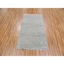 Load image into Gallery viewer, 3&#39;x5&#39;3&quot; Perfect Gray, Natural Undyed Wool, Modern Grass Design, Hand Knotted, Tone On Tone, Oriental Rug FWR477312
