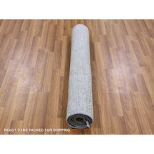 Load image into Gallery viewer, 3&#39;x5&#39;3&quot; Perfect Gray, Natural Undyed Wool, Modern Grass Design, Hand Knotted, Tone On Tone, Oriental Rug FWR477312