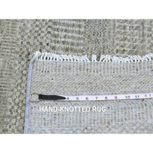 Load image into Gallery viewer, 3&#39;x5&#39;3&quot; Perfect Gray, Natural Undyed Wool, Modern Grass Design, Hand Knotted, Tone On Tone, Oriental Rug FWR477312