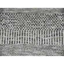 Load image into Gallery viewer, 10&#39;x10&#39; Sea Gray, Tone On Tone, Hand Knotted, Round Pure Undyed Wool Grass Design Oriental Rug FWR477378