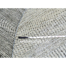 Load image into Gallery viewer, 6&#39;x6&#39; Perfect Gray, Natural Undyed Wool, Modern Grass Design, Hand Knotted, Tone On Tone, Round Oriental Rug FWR477396