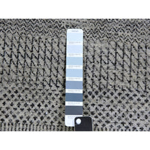 Load image into Gallery viewer, 2&#39;5&quot;x24&#39;3&quot; Light Gray, Modern Grass Design, Tone On Tone, Undyed 100% Wool, Hand Knotted, Xl Runner Oriental Rug FWR477420