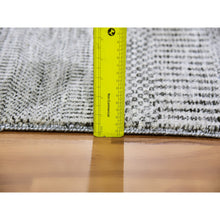 Load image into Gallery viewer, 2&#39;7&quot;x8&#39; Power Gray, Modern Tone On Tone Grass Design, Hand Knotted, Undyed Organic Wool, Runner Oriental Rug FWR477444