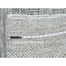 Load image into Gallery viewer, 2&#39;7&quot;x8&#39; Power Gray, Modern Tone On Tone Grass Design, Hand Knotted, Undyed Organic Wool, Runner Oriental Rug FWR477444