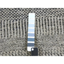 Load image into Gallery viewer, 4&#39;2&quot;x6&#39;1&quot; Solid Gray, 100% Undyed Wool, Modern Hand Knotted Grass Design, Tone On Tone, Oriental Rug FWR477456