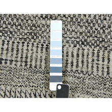 Load image into Gallery viewer, 3&#39;x4&#39;10&quot; Stone Eagle Gray, Natural Undyed Wool, Modern Grass Design, Hand Knotted, Tone on Tone, Oriental Rug FWR477474