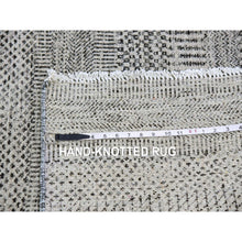 Load image into Gallery viewer, 3&#39;x4&#39;10&quot; Stone Eagle Gray, Natural Undyed Wool, Modern Grass Design, Hand Knotted, Tone On Tone, Oriental Rug FWR477474