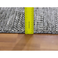 Load image into Gallery viewer, 2&#39;5&quot;x4&#39;1&quot; Ice Gray, Modern Grass Design, Tone On Tone, Undyed 100% Wool, Hand Knotted, Oriental Rug FWR477480