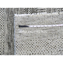 Load image into Gallery viewer, 2&#39;5&quot;x4&#39;1&quot; Ice Gray, Modern Grass Design, Tone On Tone, Undyed 100% Wool, Hand Knotted, Oriental Rug FWR477480