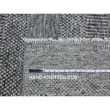 Load image into Gallery viewer, 12&#39;2&quot;x15&#39;2&quot; Neutral Gray, Modern Grass Design, Tone On Tone, Undyed 100% Wool, Hand Knotted, Oversized Oriental Rug FWR477516